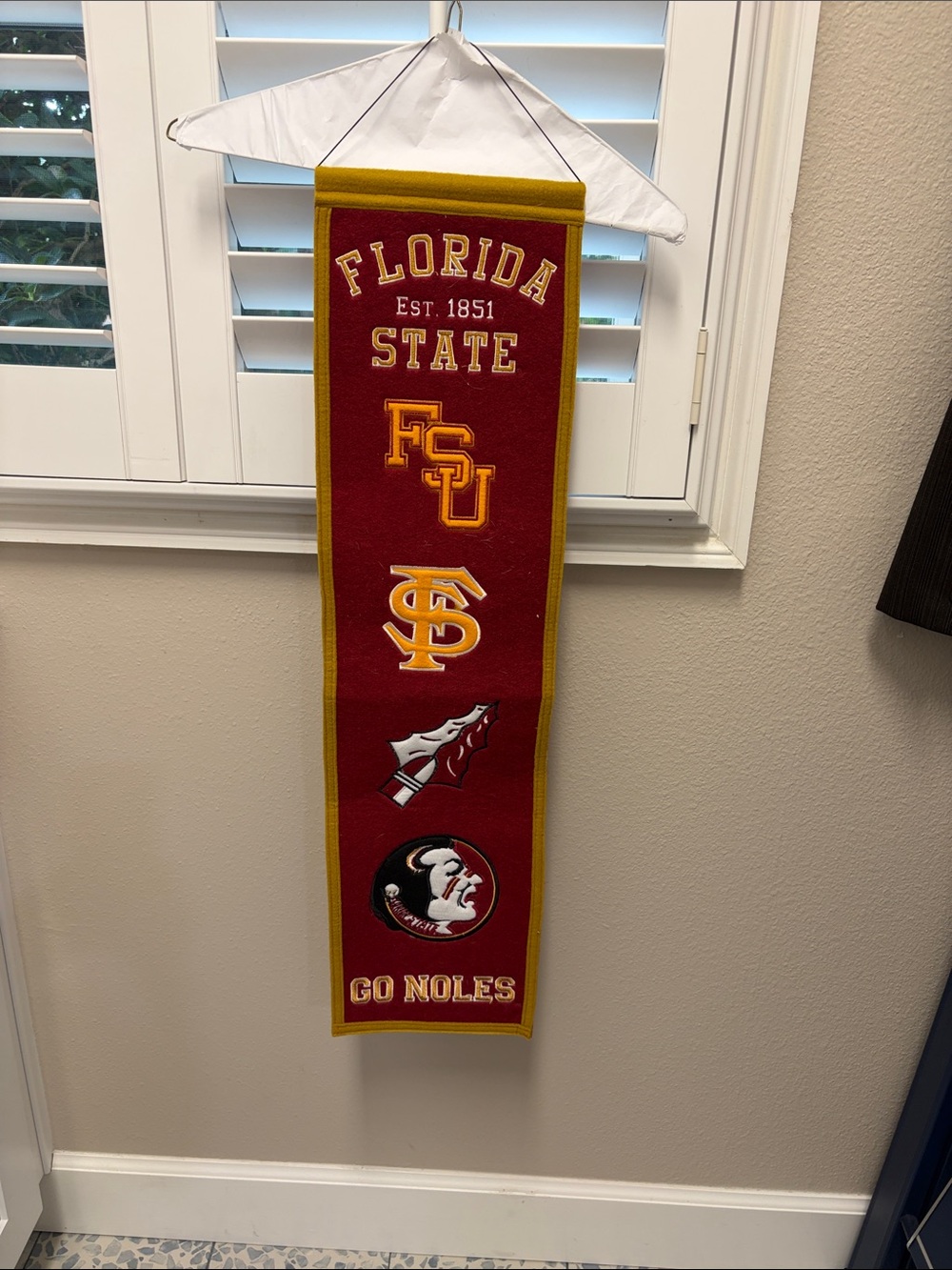 Florida State Garnet and Gold Vertical Wall Tapestry - Go Noles